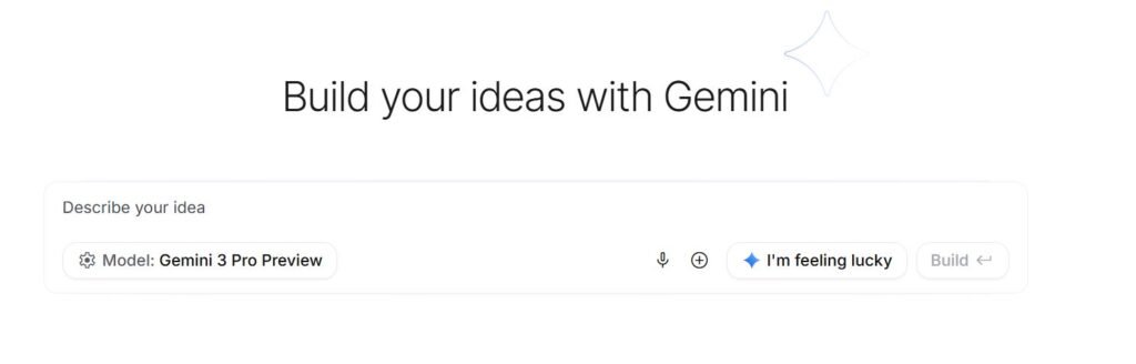 Google AI Studio 介面設定:選擇 Gemini 3.0 Pro 與 React 模板